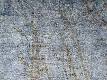 Modern / Contemporary hand-knotted wool rug in Gray, 8'10" x 12'1" — SKU O074629 (view 8)