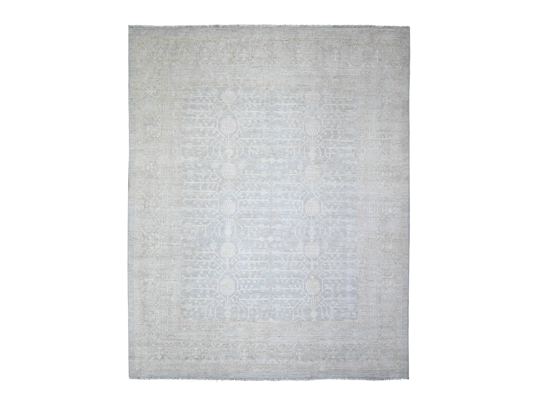 Khotan Khotan hand-knotted wool rug in Gray, 7'11" x 9'10" — SKU O074640