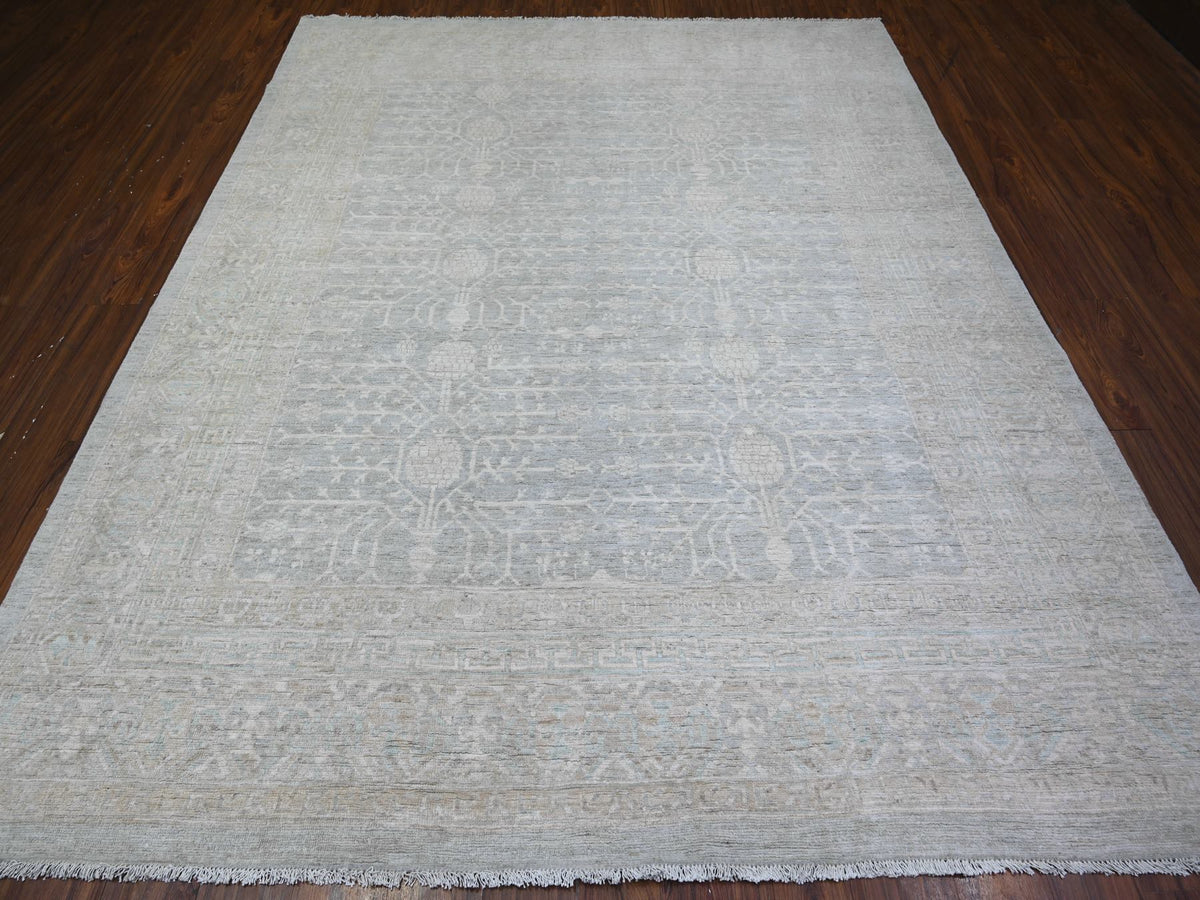 Khotan Khotan hand-knotted wool rug in Gray, 7'11" x 9'10" — SKU O074640 (view 2)