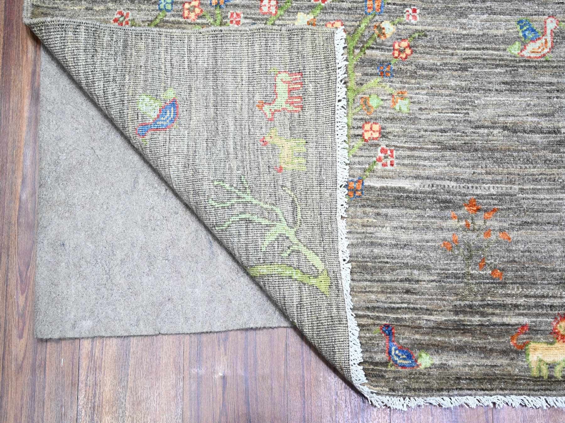 Peshawar Transitional hand-knotted wool rug in Gray, 7'11" x 9'5" — SKU O074644 (view 4)