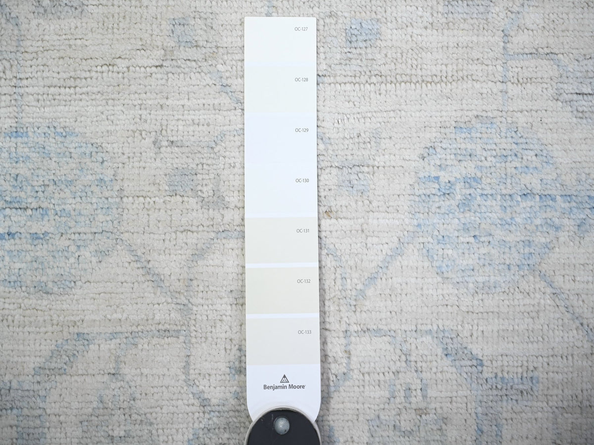 Peshawar Oushak hand-knotted wool runner in Ivory, 3'1" x 11'7" — SKU O074649 (view 3)