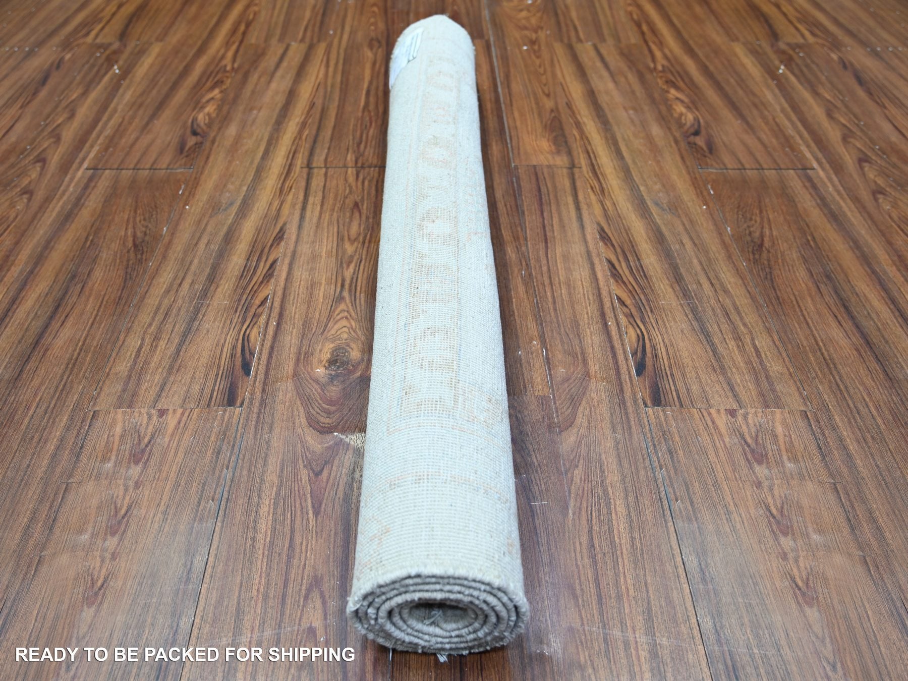 Peshawar Oushak hand-knotted wool rug in Ivory & White, 3'1" x 5' — SKU O074650 (view 4)