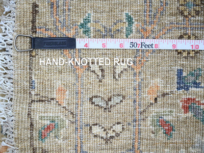 Tribal & Geometric hand-knotted wool rug in Gray, 6'1" x 6'2" — SKU O074653 (view 6)