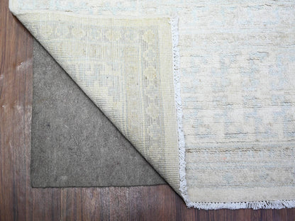 Ivory 7'10" x 9'5" Khotan and Samarkand Hand knotted Wool Rug - Sku: O074667