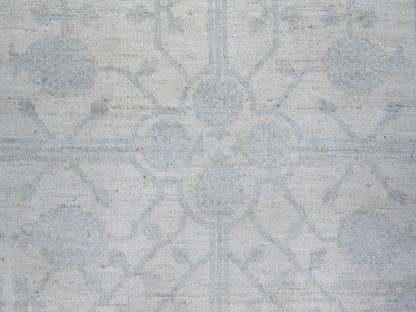 Ivory 7'10" x 9'5" Khotan and Samarkand Hand knotted Wool Rug - Sku: O074667
