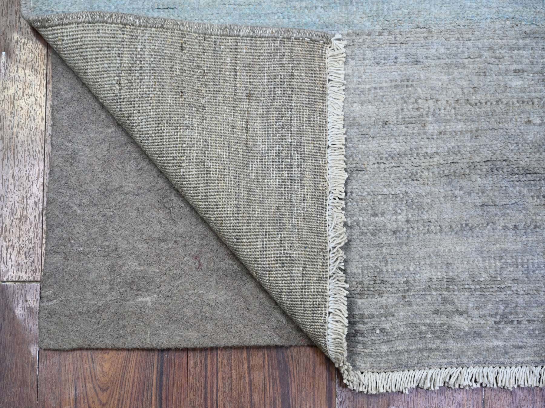 Gabbeh Tribal & Geometric hand-knotted wool runner in Gray, 2'8" x 9'5" — SKU O074688 (view 2)