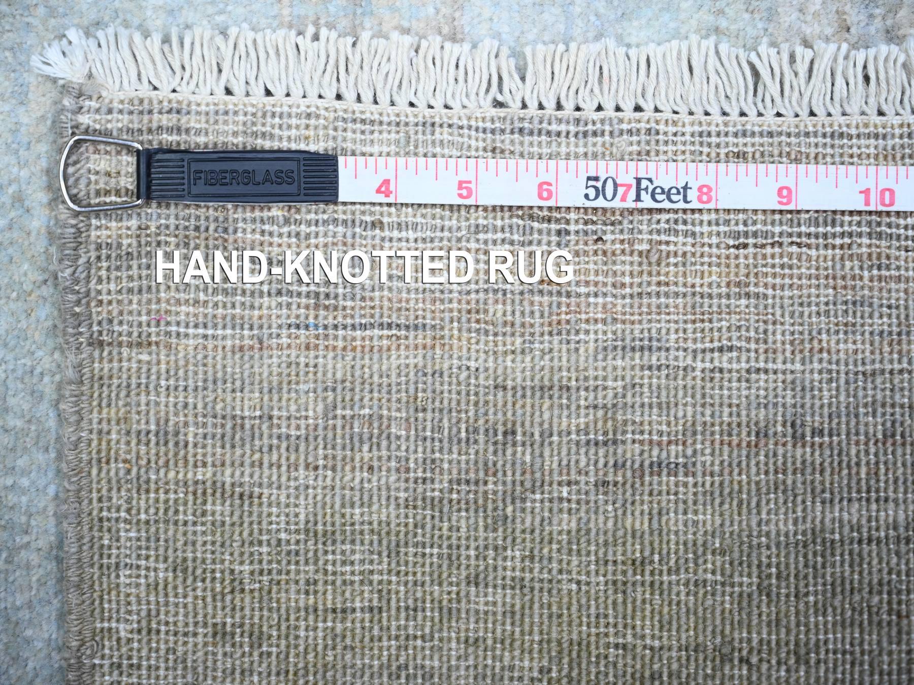 Gabbeh Tribal & Geometric hand-knotted wool runner in Gray, 2'8" x 9'5" — SKU O074688 (view 6)