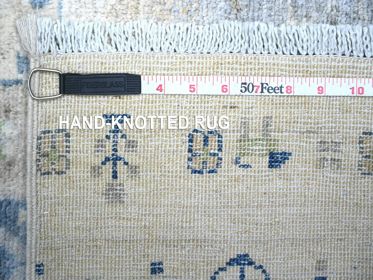 Gabbeh Tribal & Geometric hand-knotted wool rug in Gray, 6' x 8'8" — SKU O074692 (view 6)