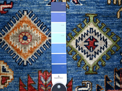 Blue 8'4" x 9'9" Tribal & Geometric Hand knotted Wool Rug - Sku: O074696