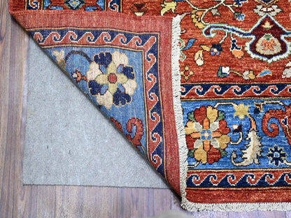 Red 8'2" x 10'1" Tribal Hand knotted Wool Rug - Sku: O074698