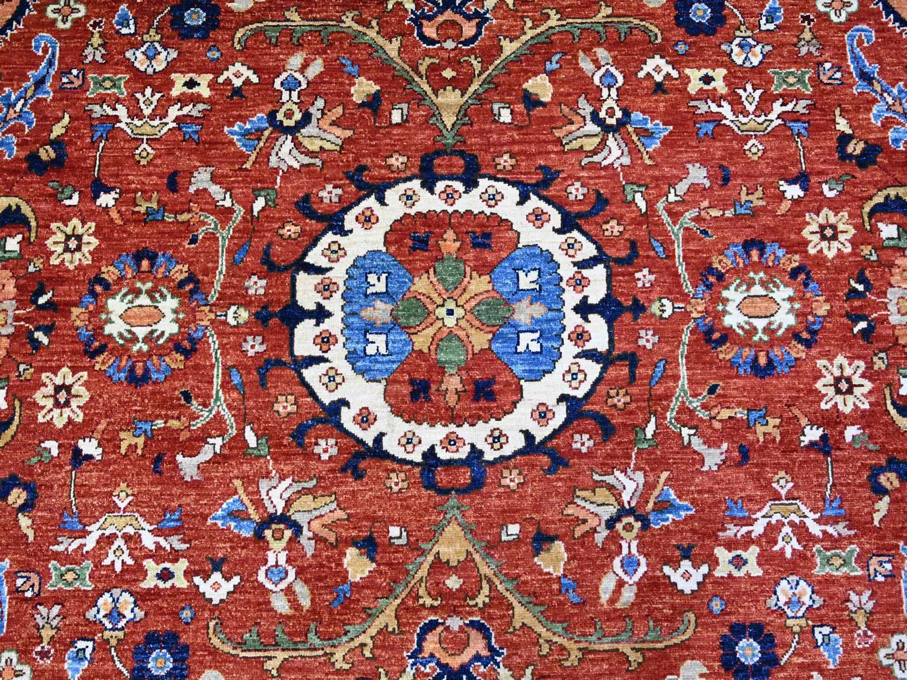 Ersari Tribal & Geometric hand-knotted wool rug in Red & Blue, 8'2" x 10'1" — SKU O074698 (view 8)