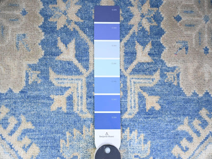Blue 7'8" x 9'7" Kazak Hand knotted Wool Rug - Sku: O074725