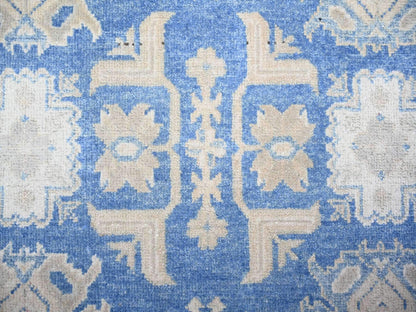 Blue 7'8" x 9'7" Kazak Hand knotted Wool Rug - Sku: O074725