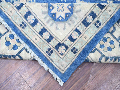 Blue 9'0" x 11'5" Kazak Hand knotted Wool Rug - Sku: O074726
