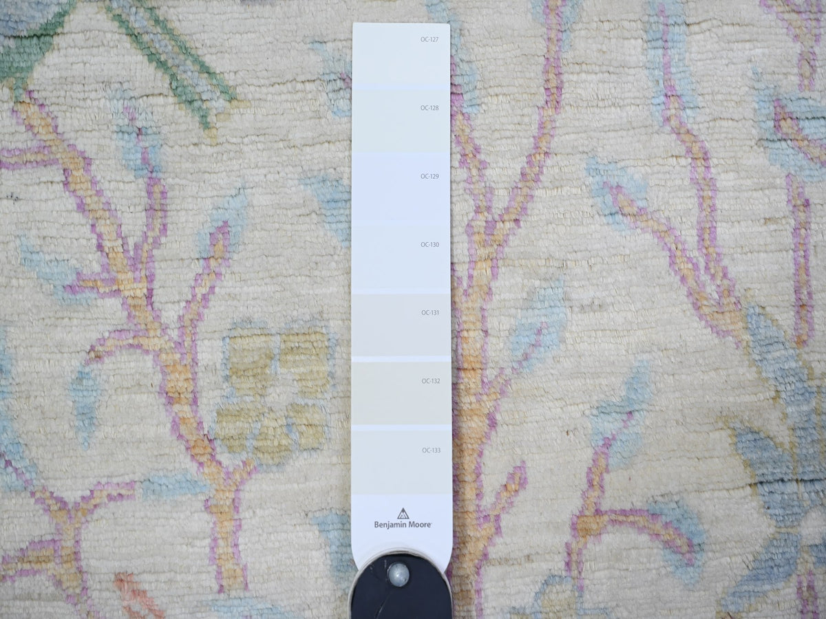 Peshawar Oushak hand-knotted wool runner in Ivory, 2'5" x 7'11" — SKU O074731 (view 3)