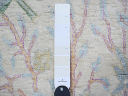 Peshawar Oushak hand-knotted wool runner in Ivory, 2'5" x 7'11" — SKU O074731 (view 3)