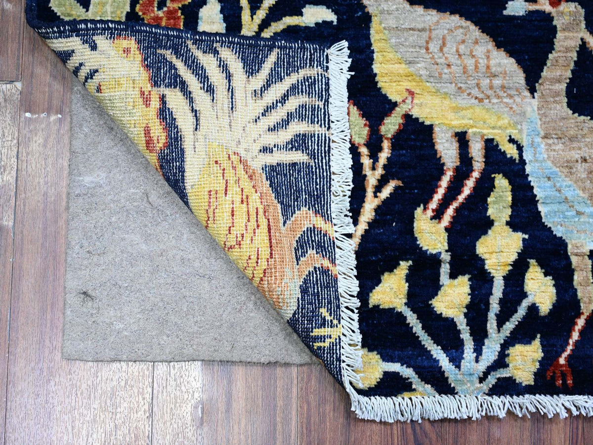 Peshawar Oushak hand-knotted wool rug in Blue, 3'11" x 5'7" — SKU O074750 (view 2)