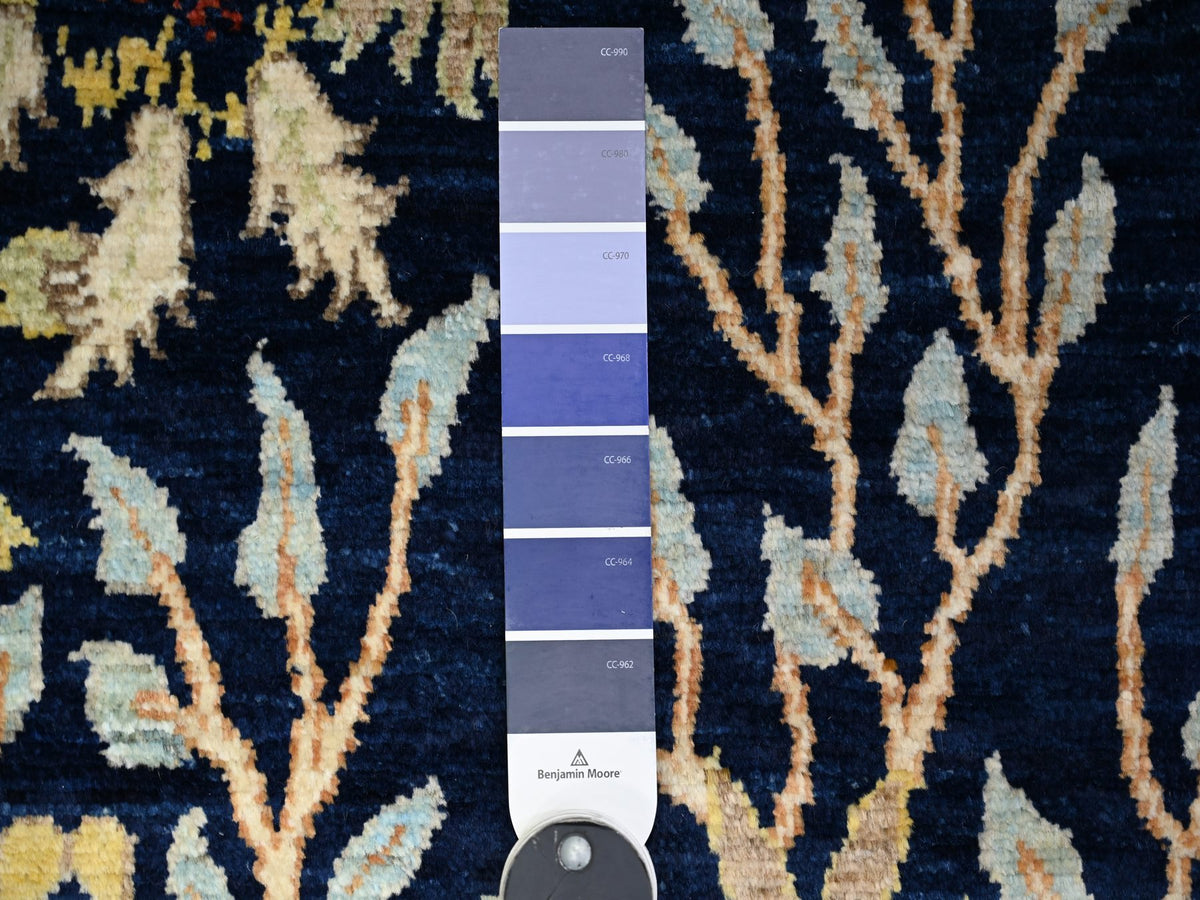 Peshawar Oushak hand-knotted wool rug in Blue, 3'11" x 5'7" — SKU O074750 (view 3)
