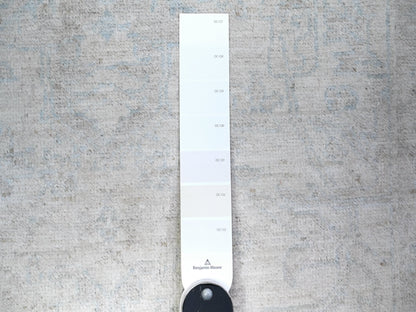 Peshawar Oushak hand-knotted wool runner in Ivory & Gray, 2'7" x 19'1" — SKU O074777 (view 3)