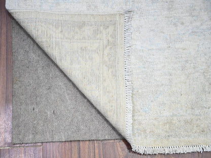 Peshawar Oushak hand-knotted wool rug in Ivory & Gray Goose, 2'6" x 19'2" — SKU O074781 (view 2)
