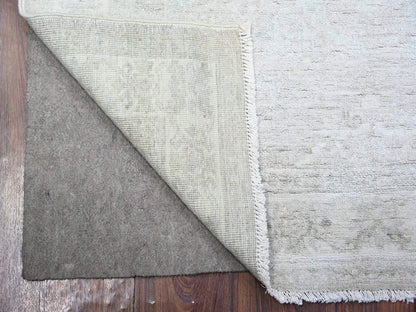 Grey 3'11" x 5'9" Oushak And Peshawar Hand knotted Wool Rug - Sku: O074783