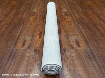 Ivory 3'10" x 5'7" Oushak And Peshawar Hand knotted Wool Rug - Sku: O074785