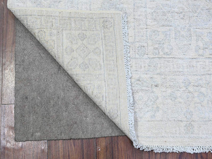 Ivory 3'10" x 5'7" Oushak And Peshawar Hand knotted Wool Rug - Sku: O074786