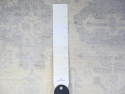 Peshawar Oushak hand-knotted wool rug in Ivory & Gray, 4'1" x 5'8" — SKU O074788 (view 3)
