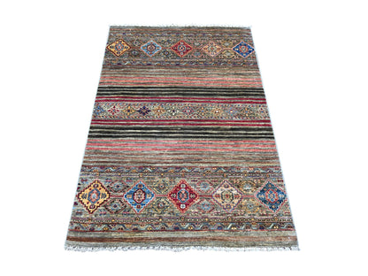 Kazak Kazak hand-knotted wool rug in Gray, 3'4" x 5'1" — SKU O074789