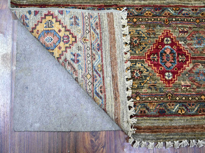 Kazak Kazak hand-knotted wool rug in Gray, 3'4" x 5'1" — SKU O074789 (view 2)