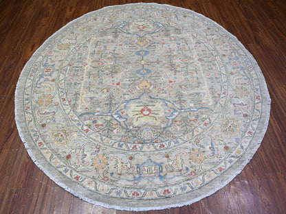 Mahal Oushak hand-knotted wool rug in Gray, 8' x 8' — SKU O074820 (view 2)