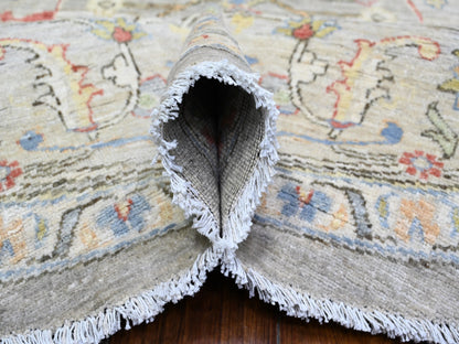 Mahal Oushak hand-knotted wool rug in Gray, 8' x 8' — SKU O074820 (view 5)