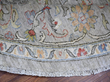 Mahal Oushak hand-knotted wool rug in Gray, 8' x 8' — SKU O074820 (view 6)