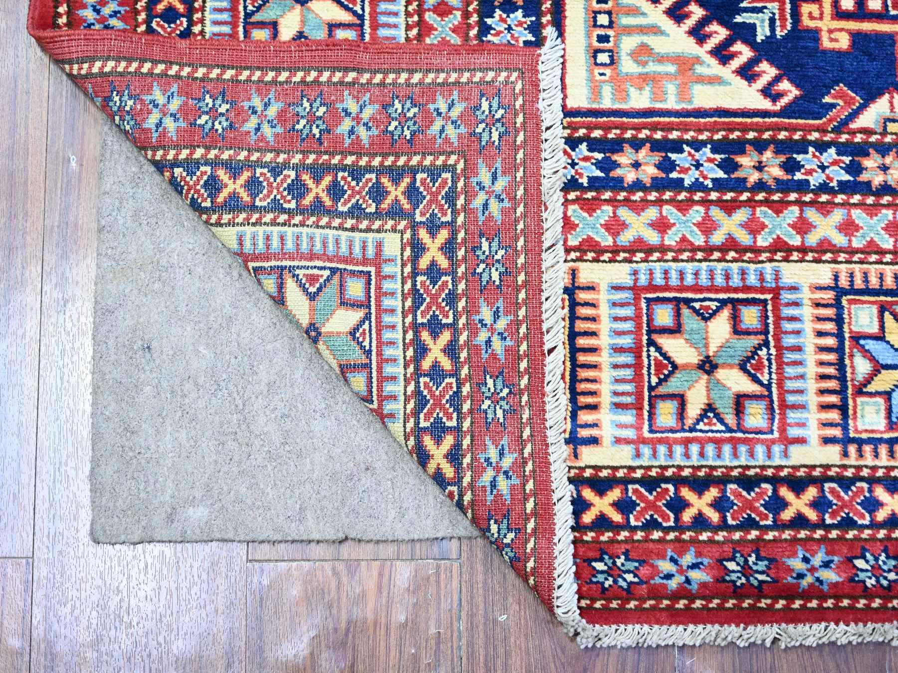 Kazak Tribal hand-knotted wool rug in Red, 5'8" x 8'1", SKU O074836