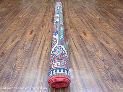 Ivory 5'9" x 8'0" Tribal Hand knotted Wool Rug - Sku: O074839