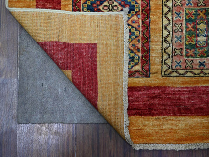 Brown 4'10" x 6'3" Tribal Hand knotted Wool Rug - Sku: O074841