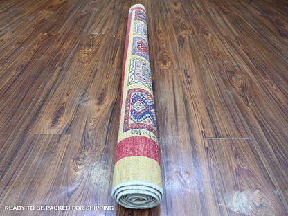 Brown 4'10" x 6'3" Tribal Hand knotted Wool Rug - Sku: O074841