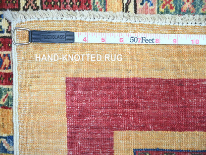 Brown 4'10" x 6'3" Tribal Hand knotted Wool Rug - Sku: O074841