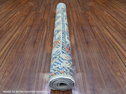 Shiraz Tribal & Geometric hand-knotted wool rug in Gray, 4'1" x 6'2" — SKU O074854 (view 4)