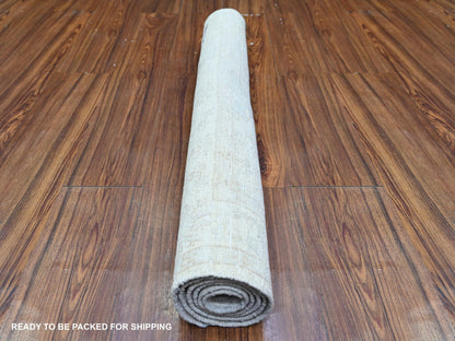 Peshawar Oushak hand-knotted wool rug in Ivory, 3' x 4'9" — SKU O074871 (view 4)