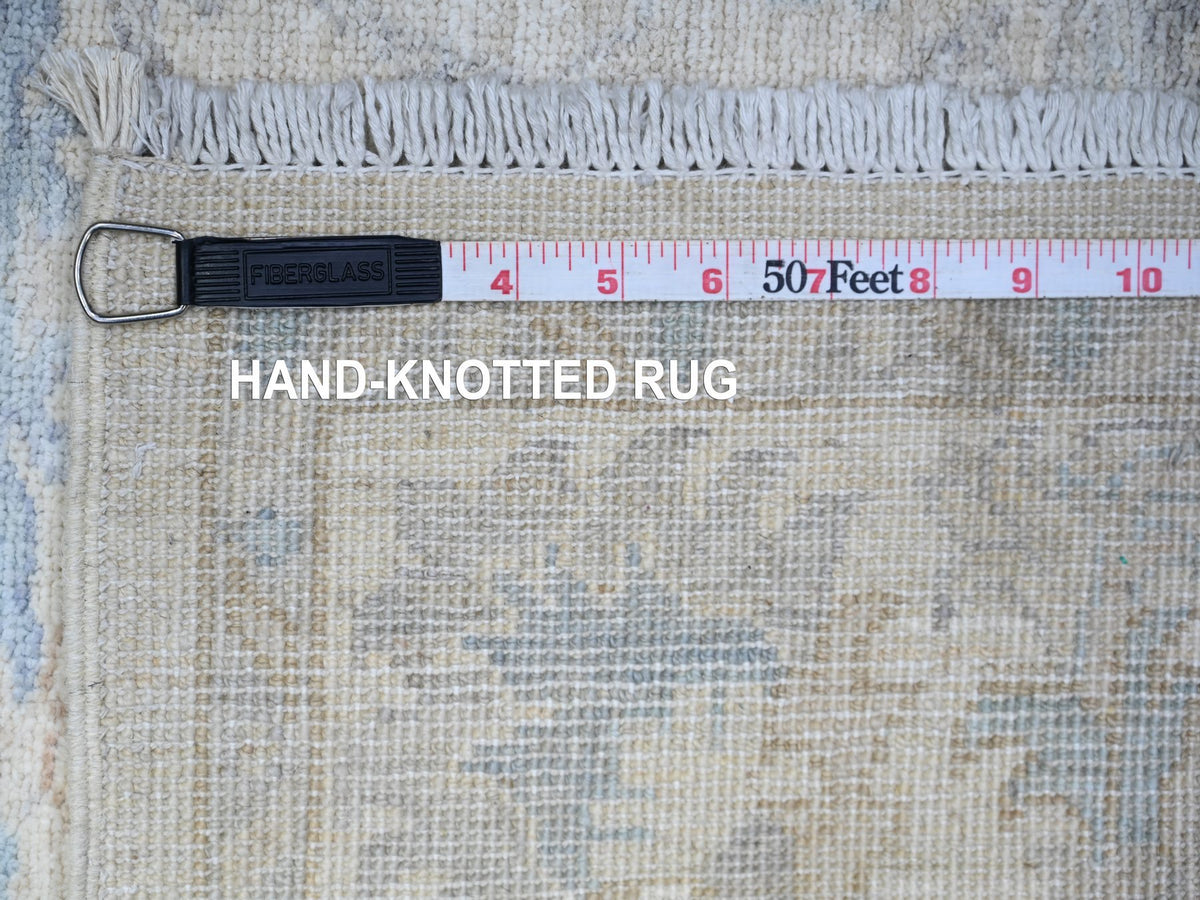 Peshawar Oushak hand-knotted wool rug in Ivory, 3'10" x 5'9" — SKU O074878 (view 6)