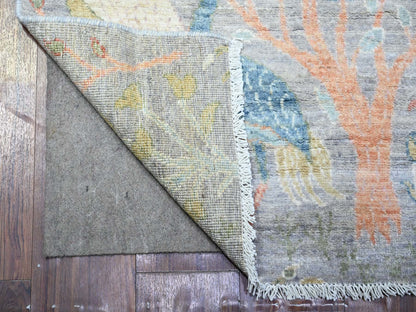 Peshawar Oushak hand-knotted wool runner in Gray, 2'5" x 8'3" — SKU O074915 (view 2)