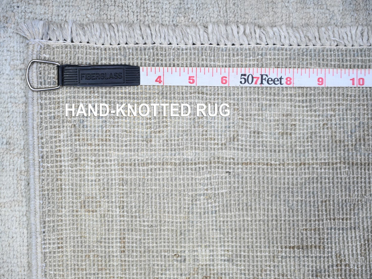 Peshawar Oushak hand-knotted wool rug in Gray, 5' x 6'9" — SKU O074949 (view 6)