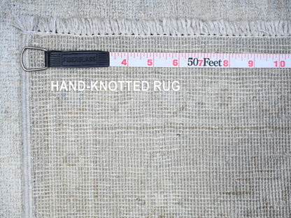 Peshawar Oushak hand-knotted wool rug in Gray, 5' x 6'9" — SKU O074949 (view 6)