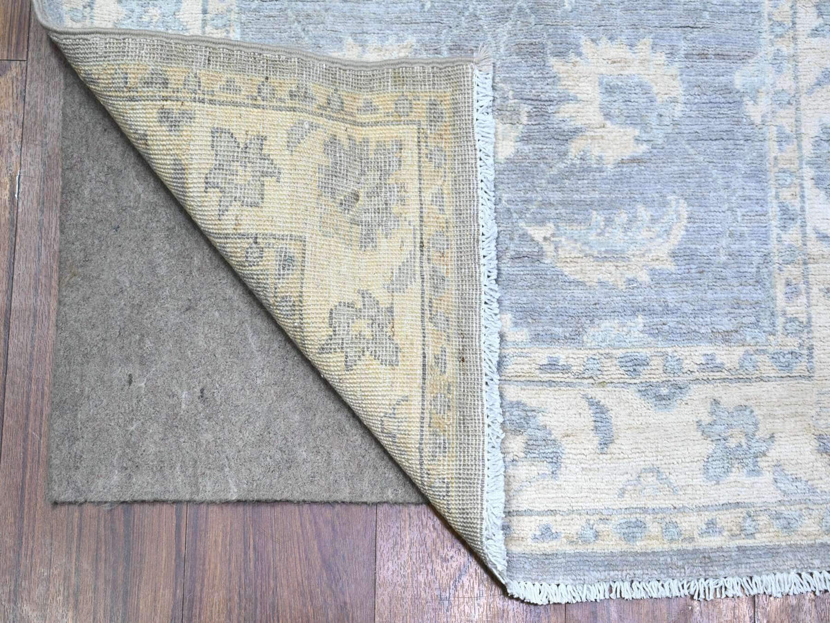 Peshawar Oushak hand-knotted wool runner in Gray & Spring Ivory, 2'6" x 14'8" — SKU O074956 (view 2)