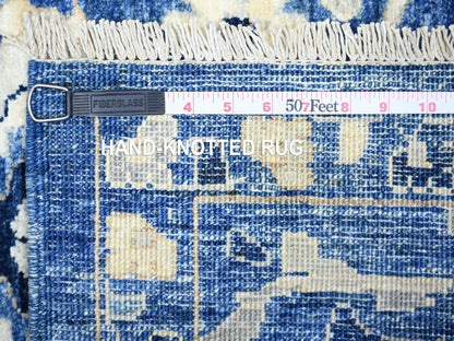 Blue 3'0" x 4'9" Oushak And Peshawar Hand knotted Wool Rug - Sku: O074965