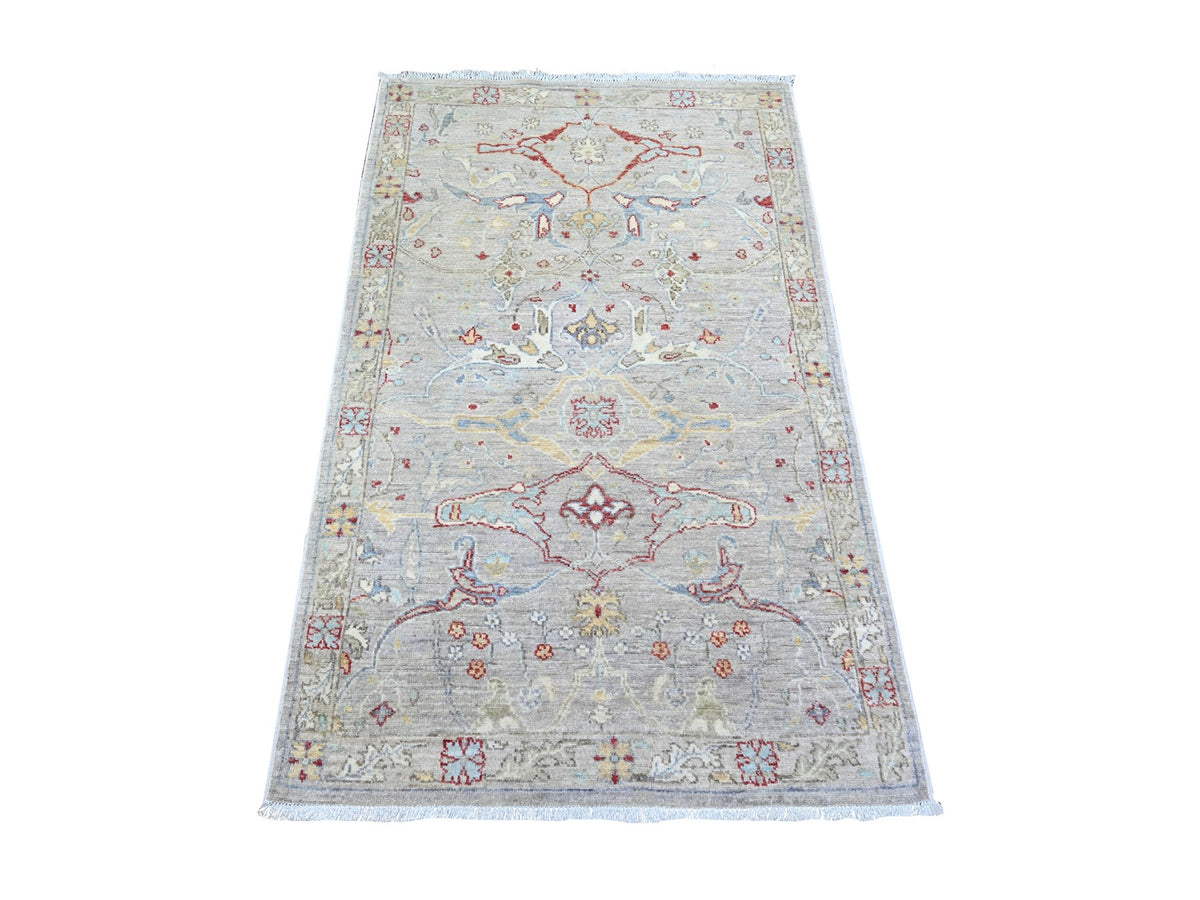 Bidjar Oushak hand-knotted wool rug in Gray, 3'1" x 5' — SKU O074969