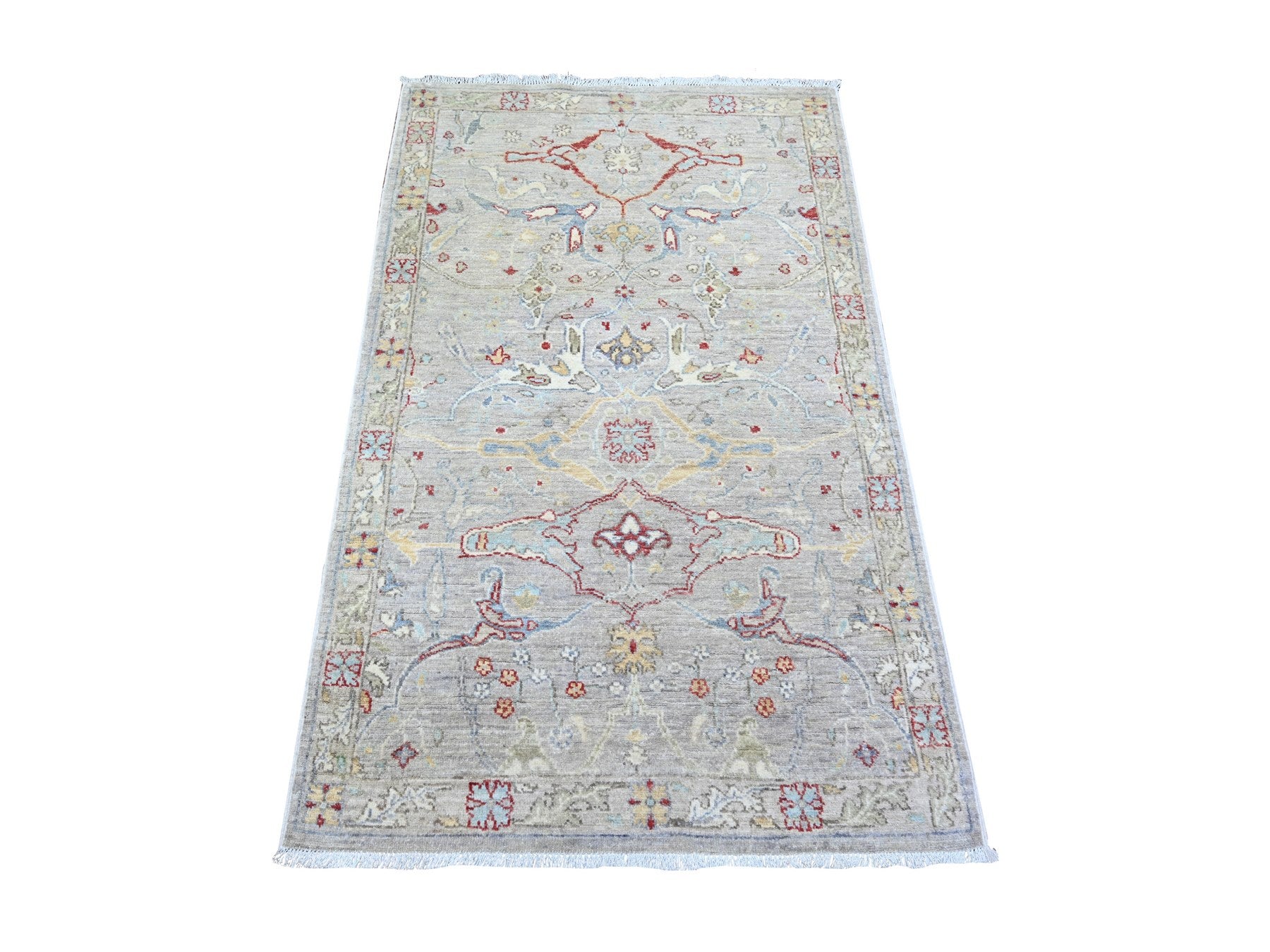 Bidjar Oushak hand-knotted wool rug in Gray, 3'1" x 5' — SKU O074969
