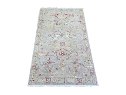 Bidjar Oushak hand-knotted wool rug in Gray, 3'1" x 5' — SKU O074969