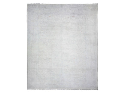 Peshawar Oushak hand-knotted wool rug in Ivory & Feather White, 11'11" x 14'3" — SKU O074971